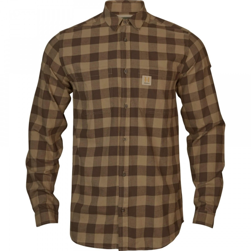 Shirt HARKILA Scandinavian (Antique bronze check)