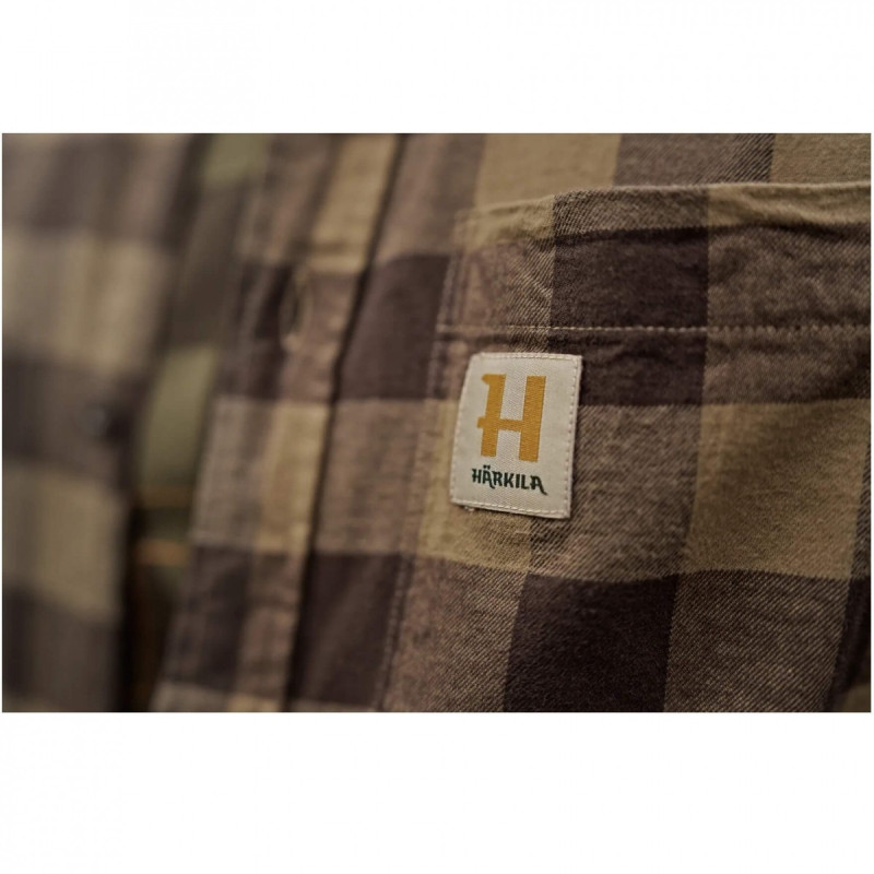 Shirt HARKILA Scandinavian (Antique bronze check)