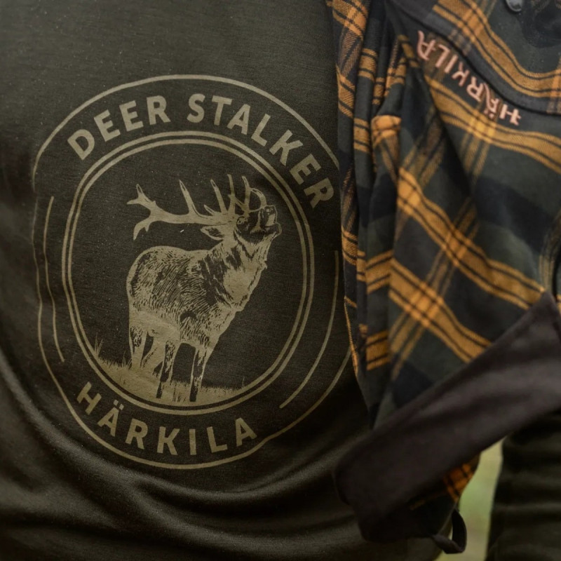 Marškinėliai HARKILA Game L/S, Willow green stag)