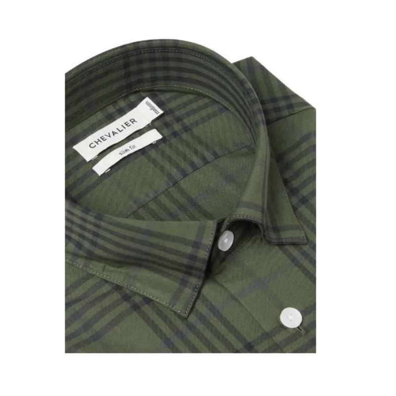 Shirt CHEVALIER Carlton Contemporary Fit (Dark Forest Checked)