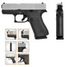 Pistoletas Glock 43X Silver kal. 9x19 47804