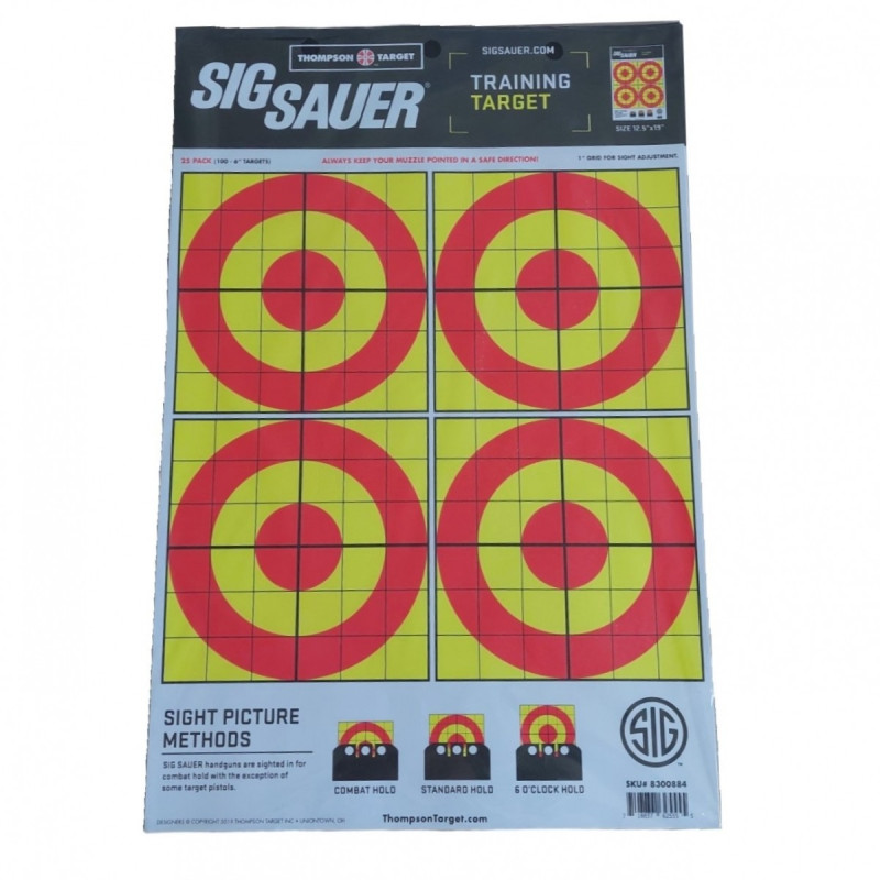 Popieriniai taikiniai Sig Sauer training 12.5INx19IN (15x15cm) 8300884