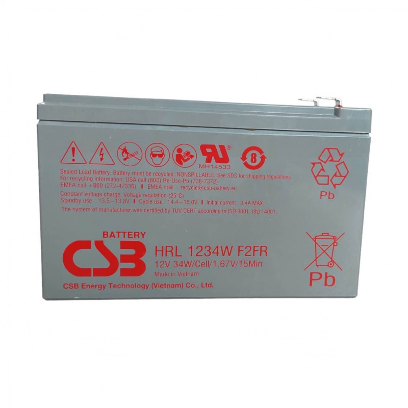 Akumuliatorius CSB 12V 9Ah 34W Pb