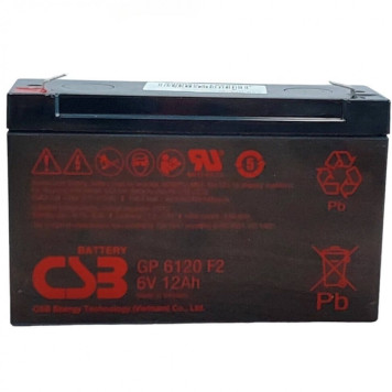 Akumuliatorius CSB 6V 12Ah F2 Pb (CSB-GP6120)