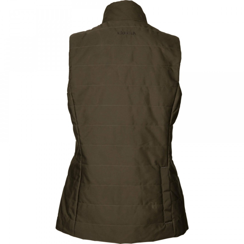 Women waistcoat HARKILA Retrieve (Dark warm olive/Burgundy)