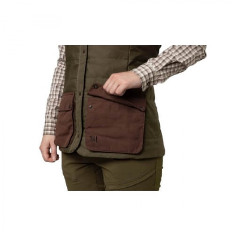 Moteriška liemenė HARKILA Retrieve (Dark warm olive/Burgundy)