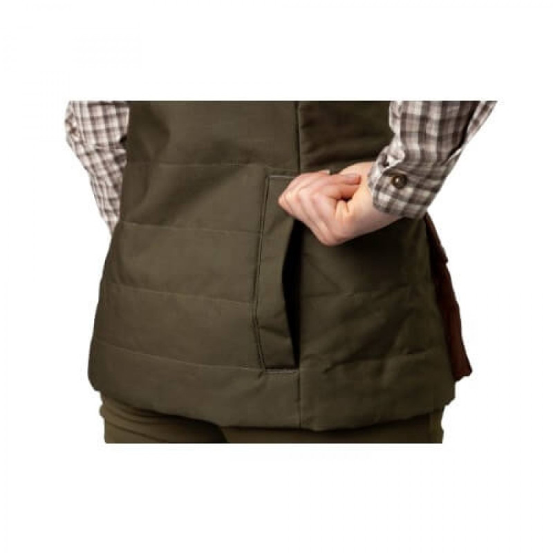 Moteriška liemenė HARKILA Retrieve (Dark warm olive/Burgundy)