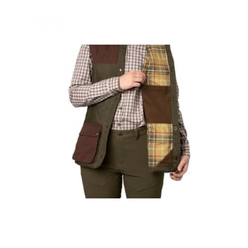 Moteriška liemenė HARKILA Retrieve (Dark warm olive/Burgundy)