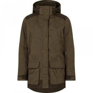 Women jacket SEELAND Key-Point Kora (Pine green/Dark brown)