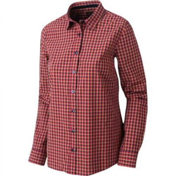Marškiniai HARKILA Selja Lady L/S (cherry red check)