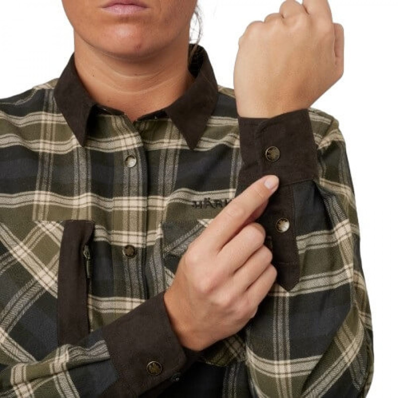 Marškiniai HARKILA Aivak L/S moteriški (olive)