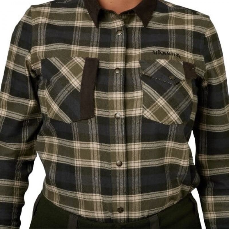 Marškiniai HARKILA Aivak L/S moteriški (olive)
