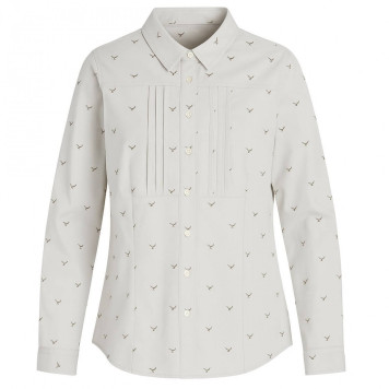 Women shirt SEELAND Grace (Tofu duck print, white)