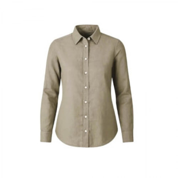Women shirt HARKILA Aslaug linen (Peyote grey)