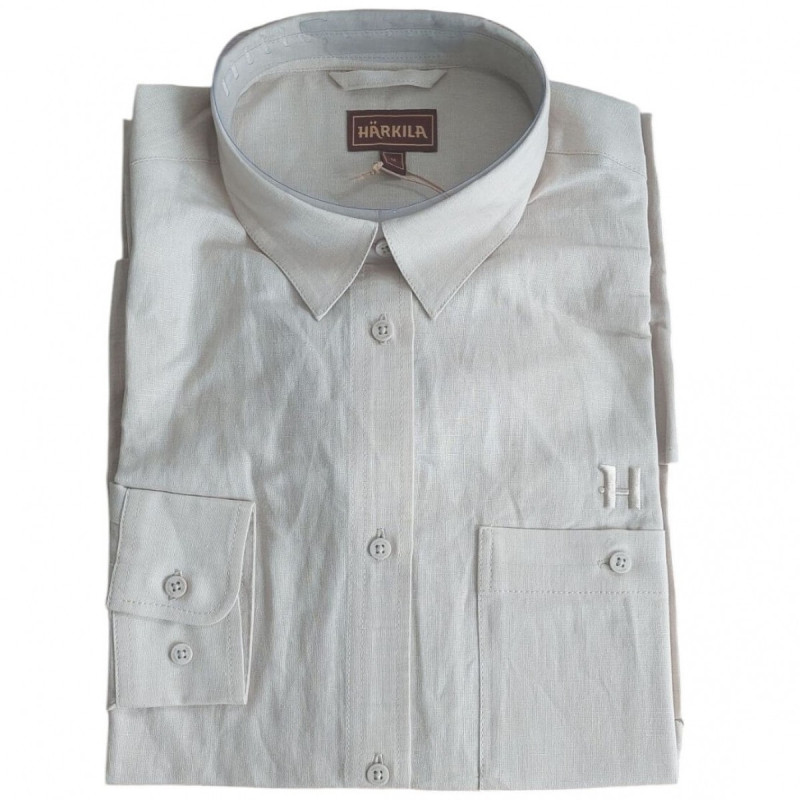Women shirt HARKILA Aslaug linen (Peyote grey)
