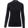 Moteriški marškinėliai Thermowave Merino Xtreme (black/dark grey melange)