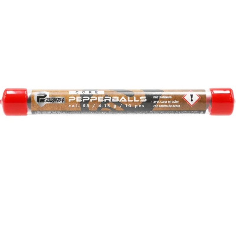 Ppipiriniai šratai UMAREX P2P Core Pepperballs apvalūs  Kal. 68 BLK-RED 10vnt