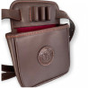 Cartridges holder on the waist leather, brown