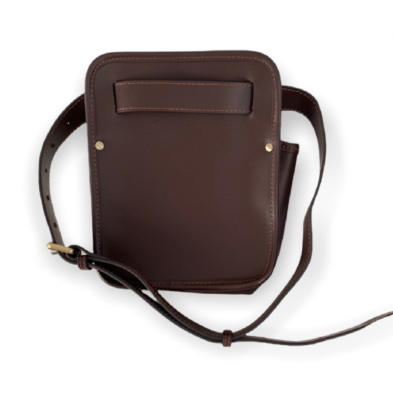 Cartridges holder on the waist leather, brown