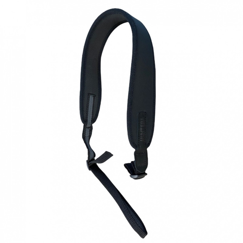 Gun sling Huntera black with suede leather details 79-110 cm HDI101BL