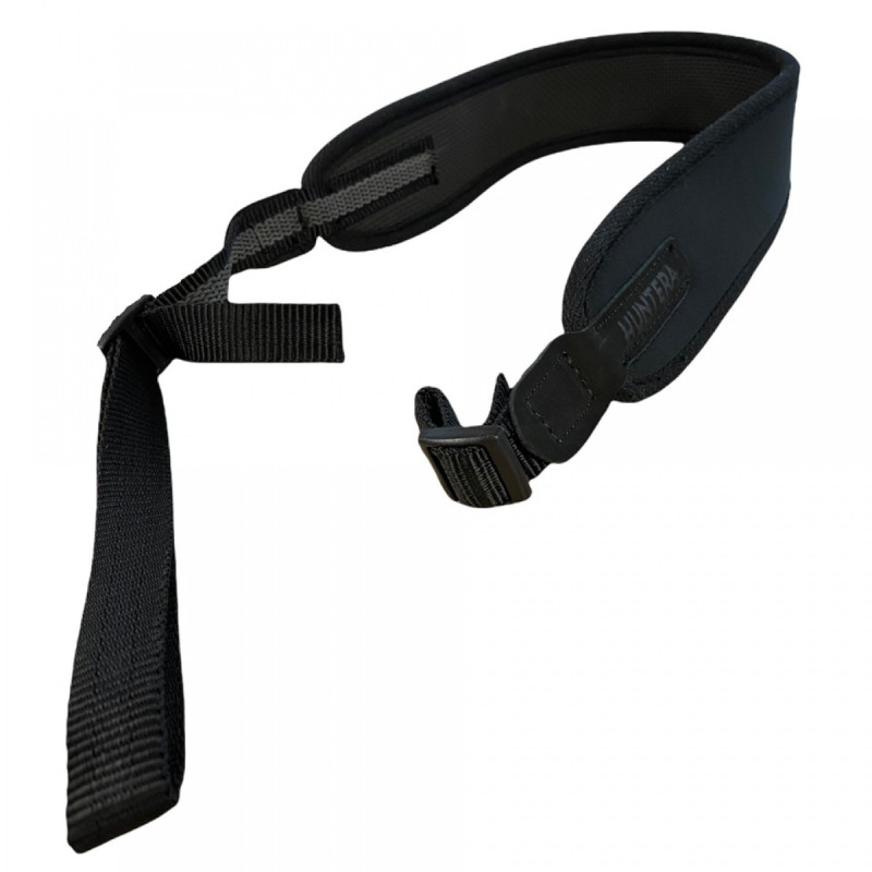 Gun sling Huntera black with suede leather details 79-110 cm HDI101BL