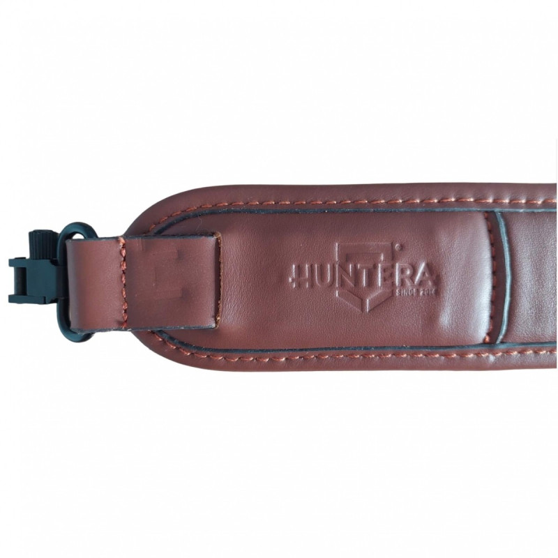 Gun sling HUNTERA with 3,5mm swivels, 119x7cm HDI601BR (brown/leather)