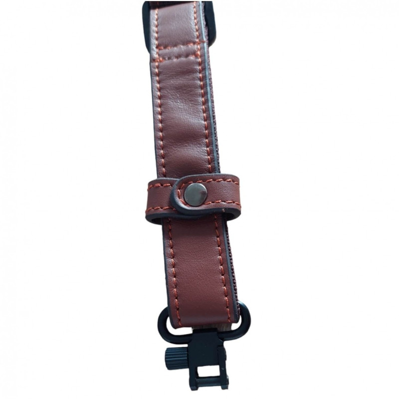 Gun sling HUNTERA with 3,5mm swivels, 119x7cm HDI601BR (brown/leather)