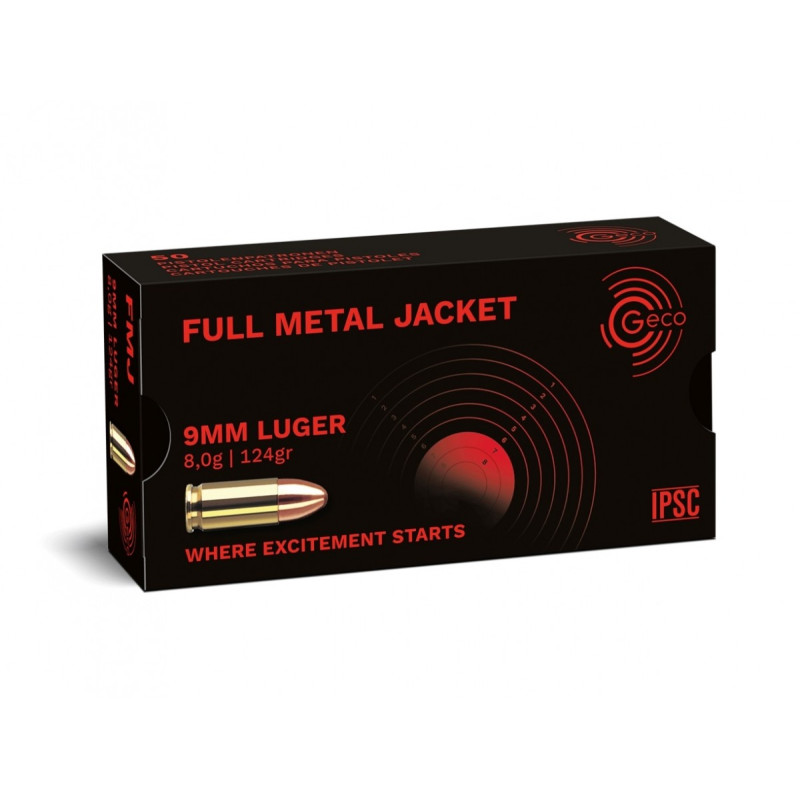 Šoviniai GECO 9mm Luger 8,0g., 124gr. 2318629