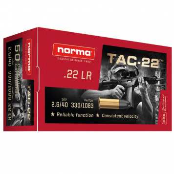Šoviniai Norma kal. 22 LR 2,6g./40gr TAC-22 2425092