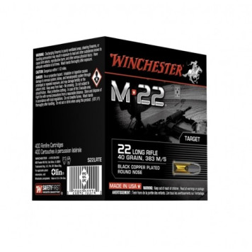 Šoviniai WINCHESTER kal. 22LR M22 2,6g/40gr ROUND NOSE CS22LRTE