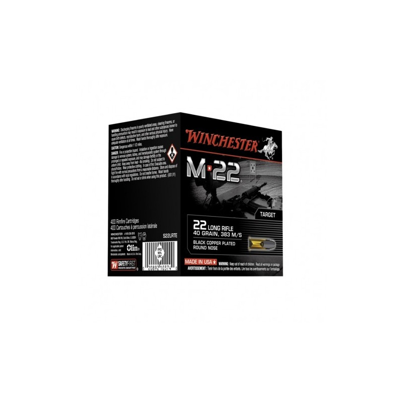 Šoviniai WINCHESTER kal. 22LR M22 2,6g/40gr ROUND NOSE CS22LRTE