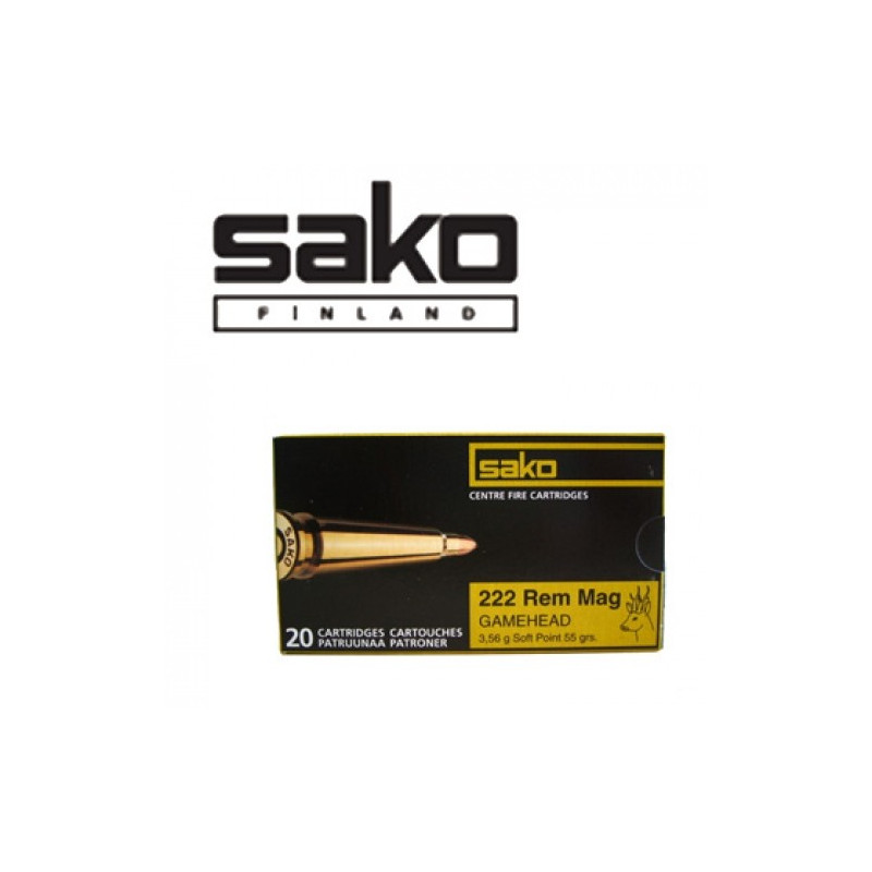 Šoviniai Sako 222 Rem Mag Gamehead SP 3.56 g