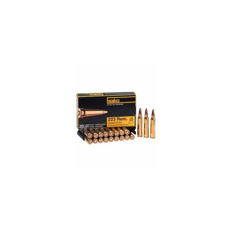 Šoviniai Sako 223 Rem Gamehead 3.56 g/ 55gr.