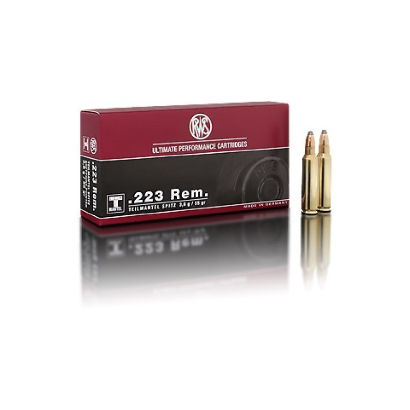 Šoviniai RWS 223 Rem. Teilmantel 3,6g./ 55 gr.