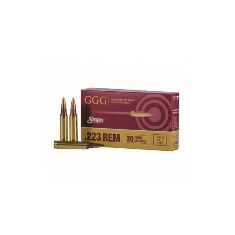 Šoviniai GGG kal.223Rem 4,47g/69gr HPBT