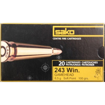 Šoviniai Sako 243 Win. Gamehead SP 6.5 g
