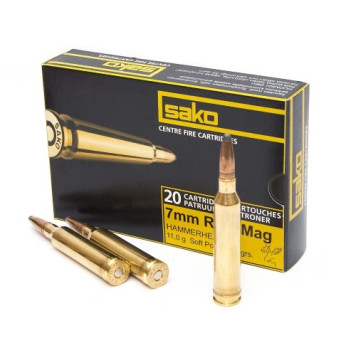 Šoviniai Sako 7mm Rem Mag SP Hammerhead 11 g.