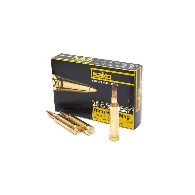 Šoviniai Sako 7mm Rem Mag SP Hammerhead 11 g.