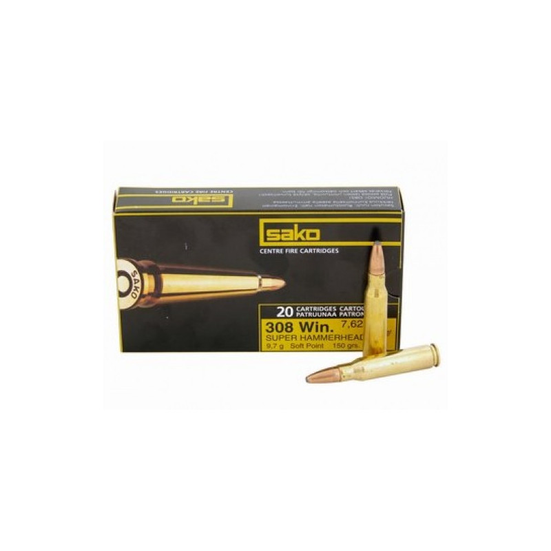 Šoviniai Sako 308 Win SP SUPER HAMMERHEAD 9,7 g./150 gr