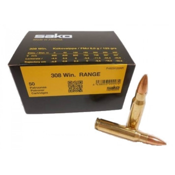 Šoviniai Sako 308 Win FMJ Range 8,0 g.