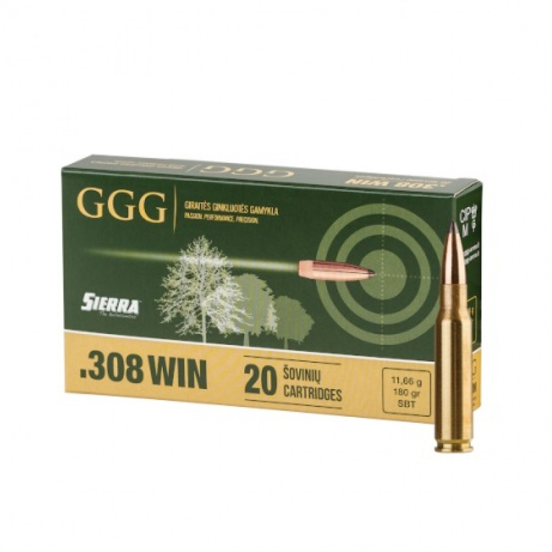 Šoviniai GGG kal. 308 Win. FMJ 9,55g/147 gr.