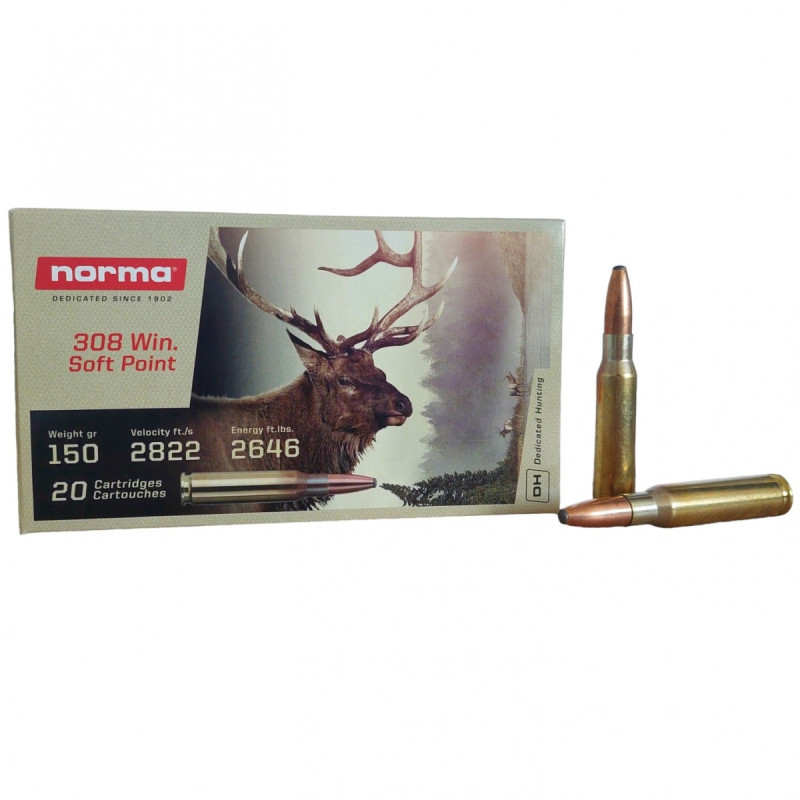 Šoviniai Norma kal. 308 Win Soft Point 9.7g/150gr (2422029)