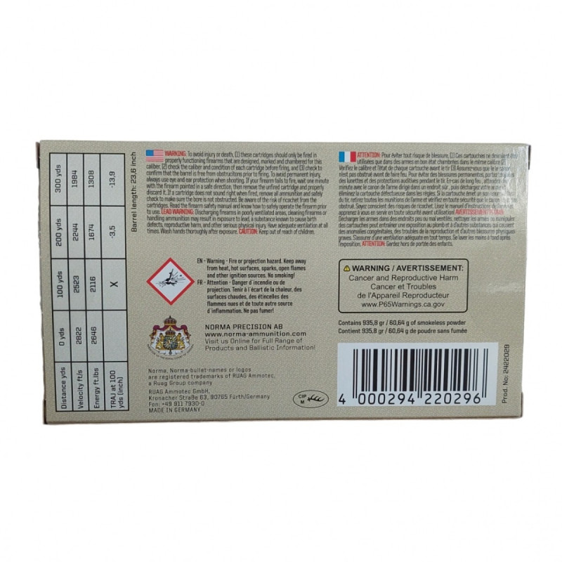 Šoviniai Norma kal. 308 Win Soft Point 9.7g/150gr (2422029)