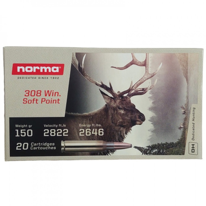 Šoviniai Norma kal. 308 Win Soft Point 9.7g/150gr (2422029)