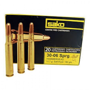 Šoviniai Sako 30-06 Sprg. SP Hammerhead 11.7 g.