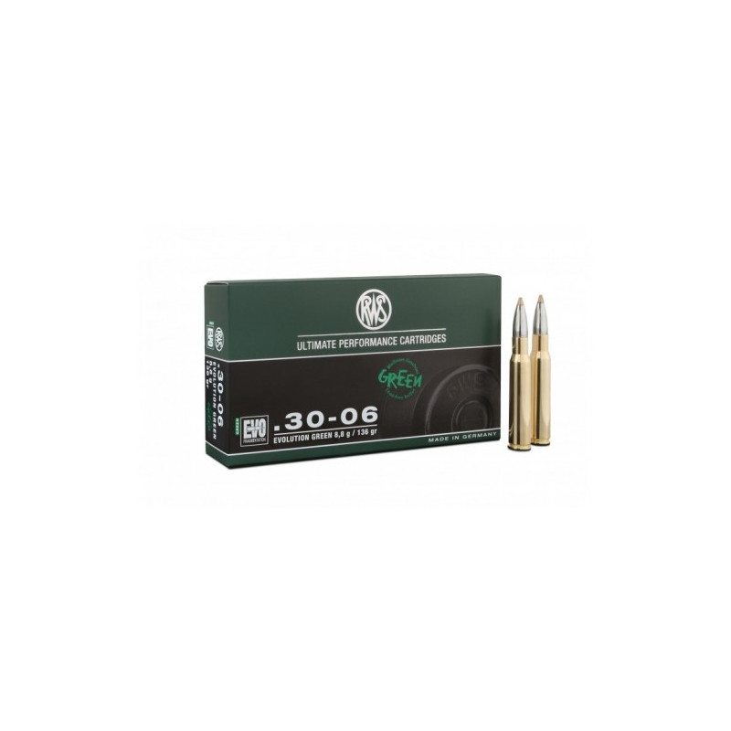 Šoviniai RWS 30-06  Evolution Green 8,8g./ 136 gr.