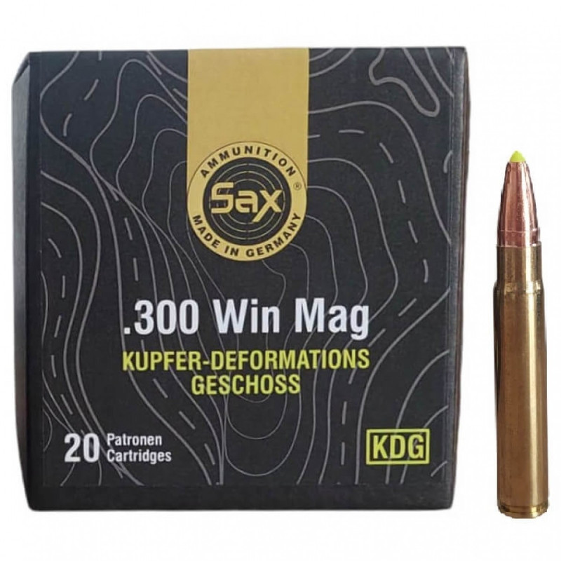 Šoviniai SAX kal. 300 Win Mag KDG-S 10.5g/162gr M0023.5