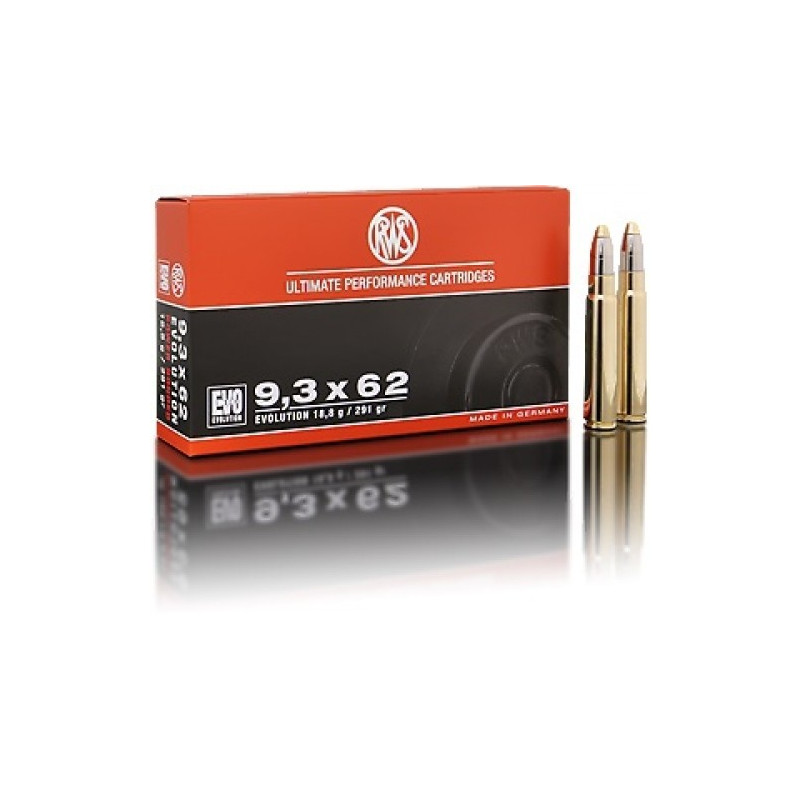Šoviniai RWS 9,3x62 Evolution 18,8g./ 291 gr.