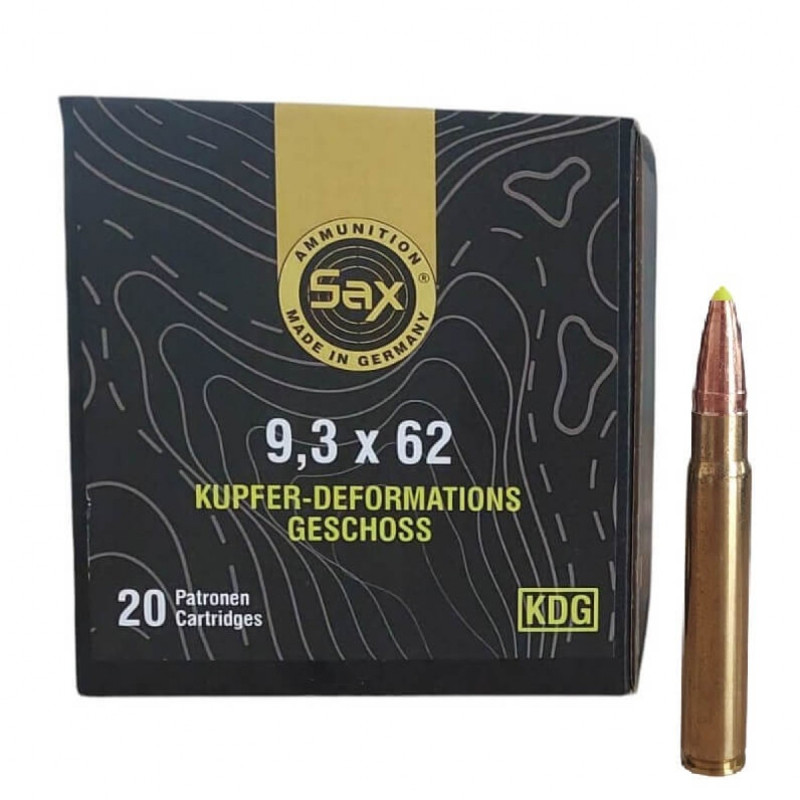 Šoviniai SAX kal. 9.3x62 KDG-S 13.1g/202gr M0032.5