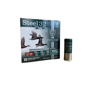 Šoviniai FIOCCHI Steel 32 BIO kal. 12/70, Nr.0, 3.9 mm, 32g (87A04400)
